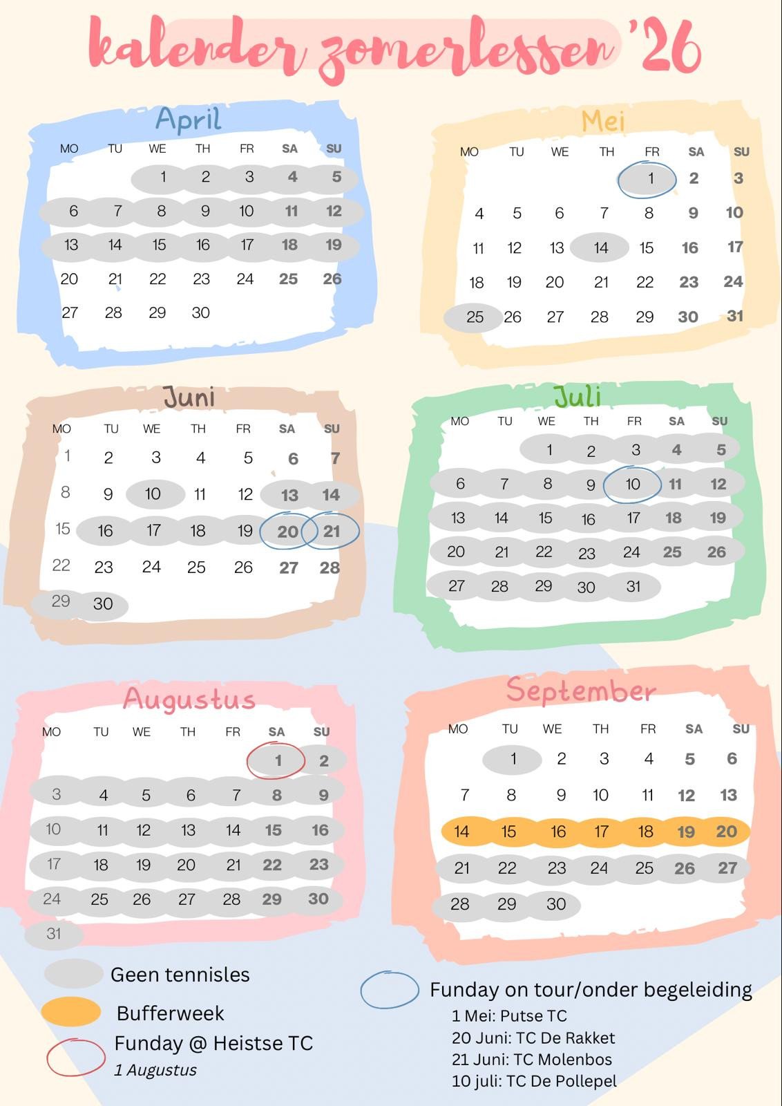 Kalender Zomerlessen 26